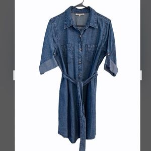 Denim shirt dress